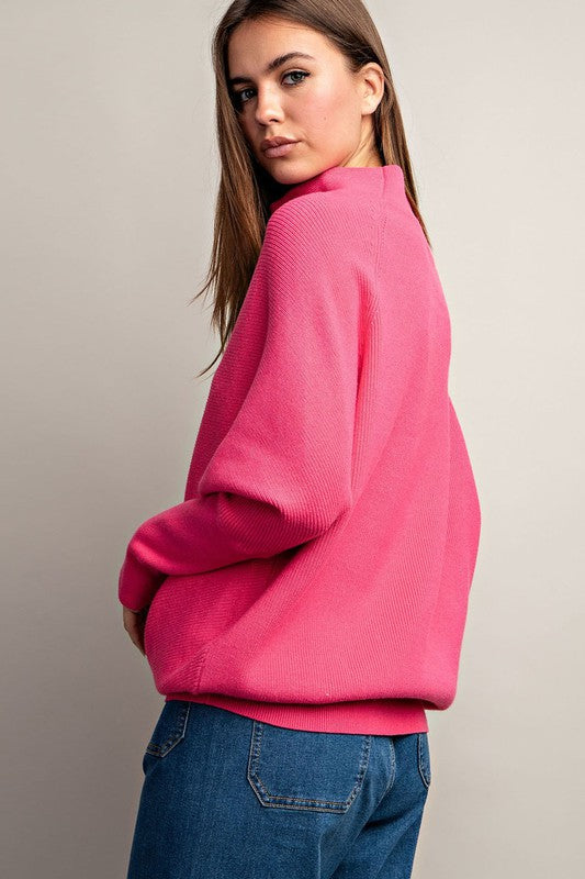 TURTLE NECK LOOSE FIT SWEATER
