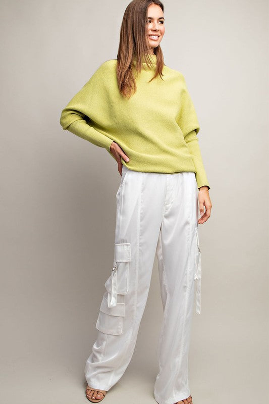 TURTLE NECK LOOSE FIT SWEATER