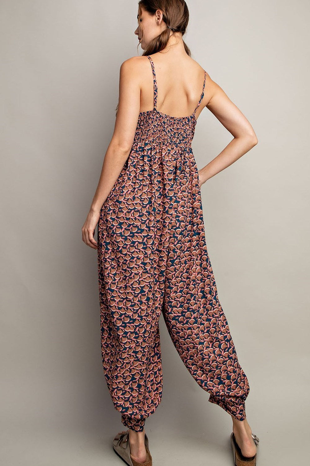 Printed Sleeveless Jumpsuit