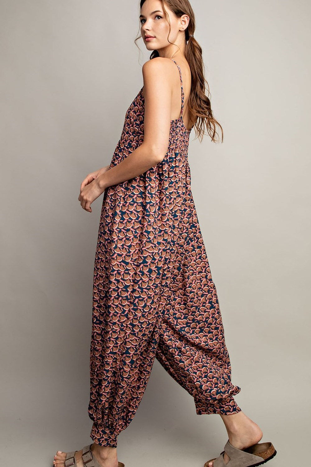 Printed Sleeveless Jumpsuit