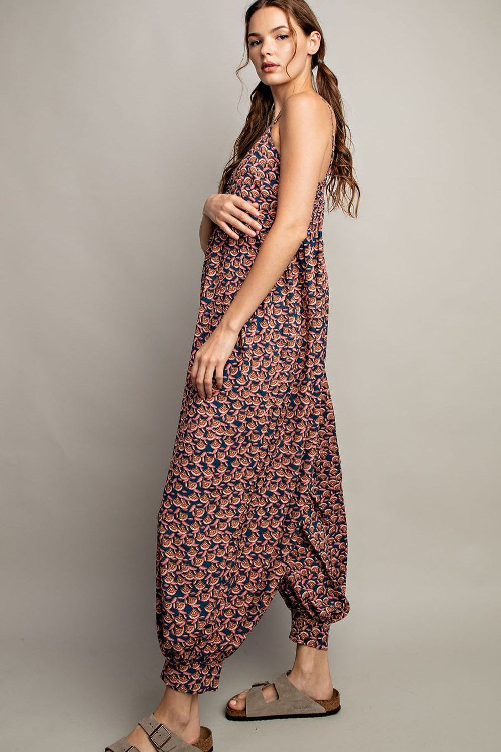 Printed Sleeveless Jumpsuit