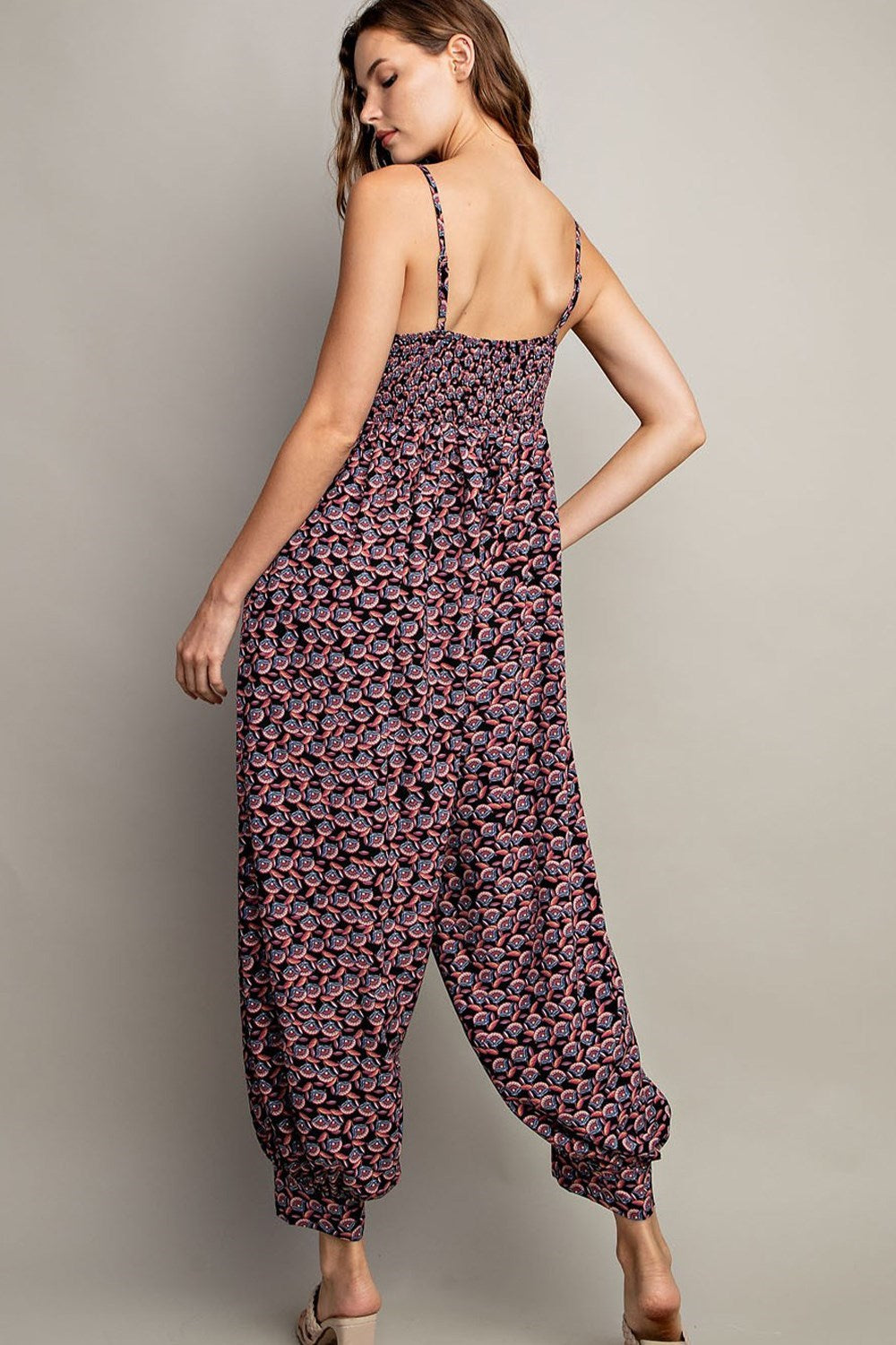 Printed Sleeveless Jumpsuit