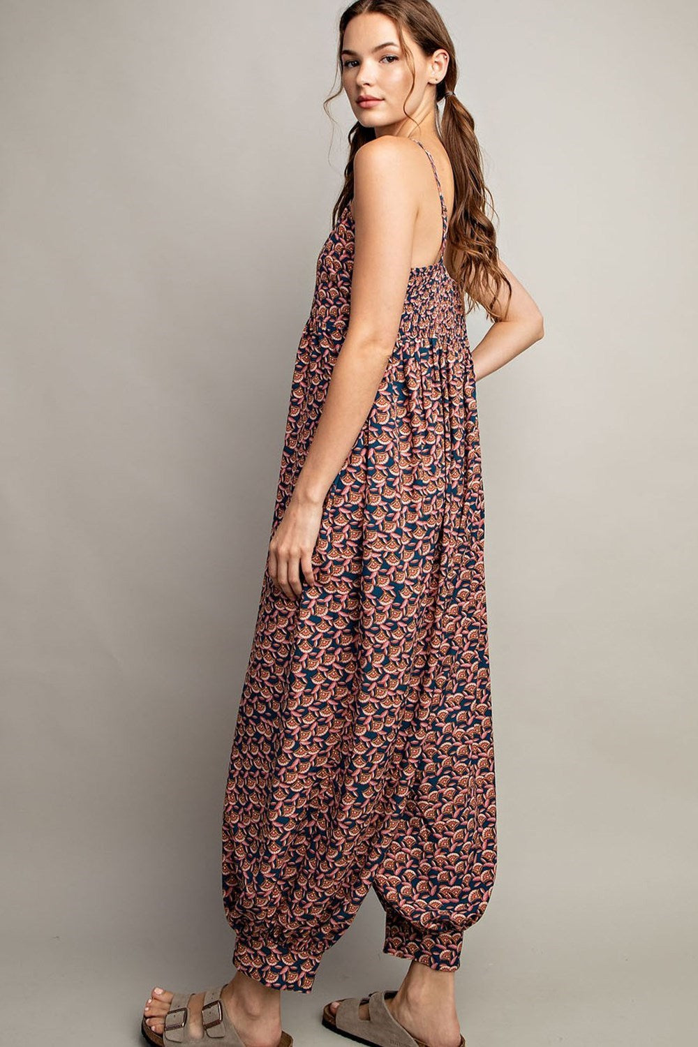 Printed Sleeveless Jumpsuit
