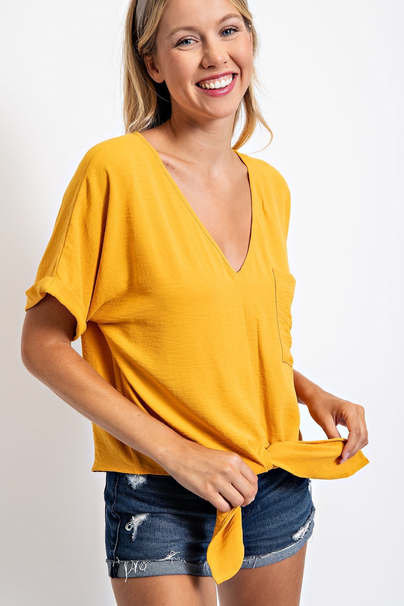 FRONT KNOT LOOSE FIT TOP