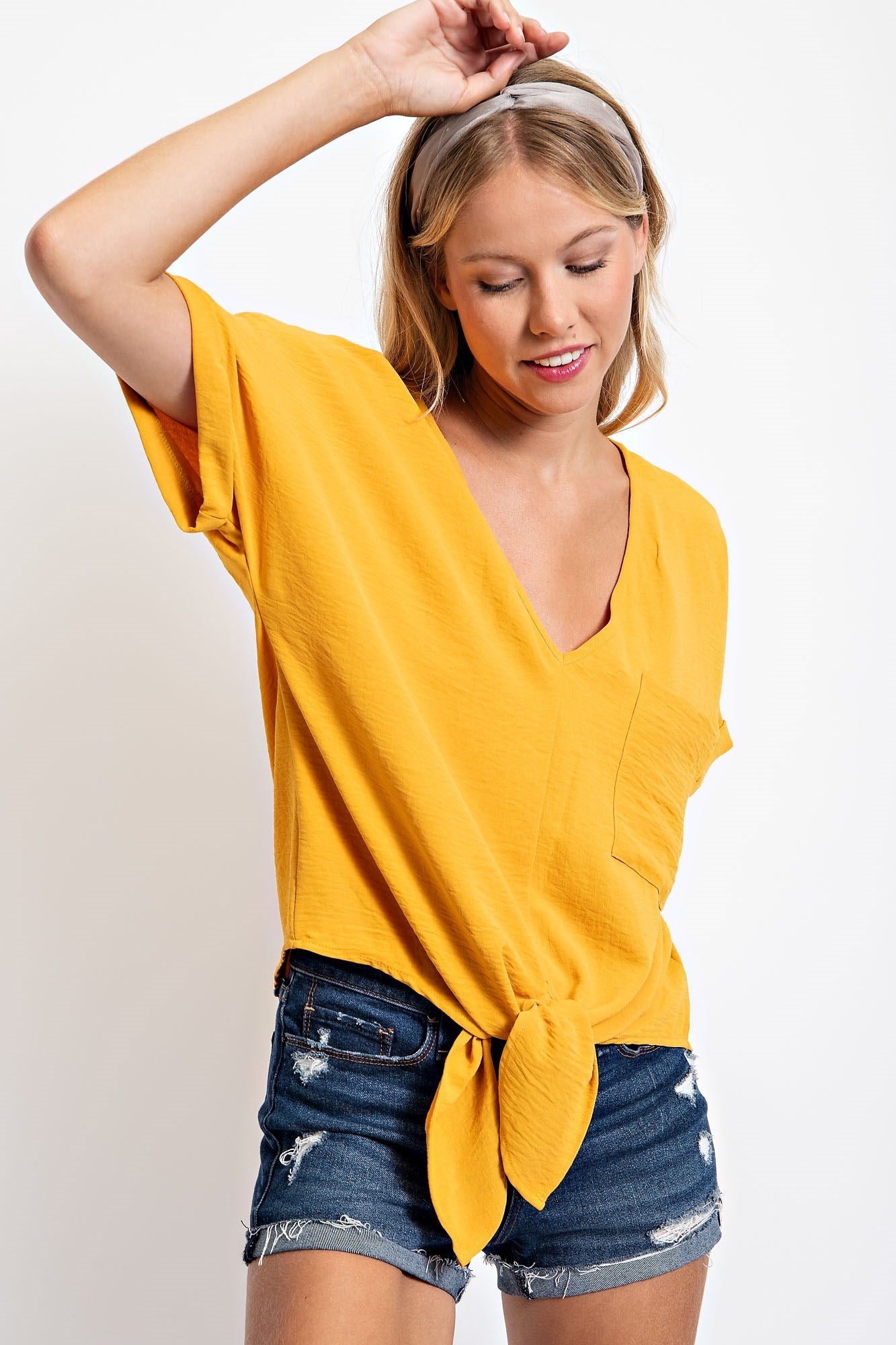 FRONT KNOT LOOSE FIT TOP