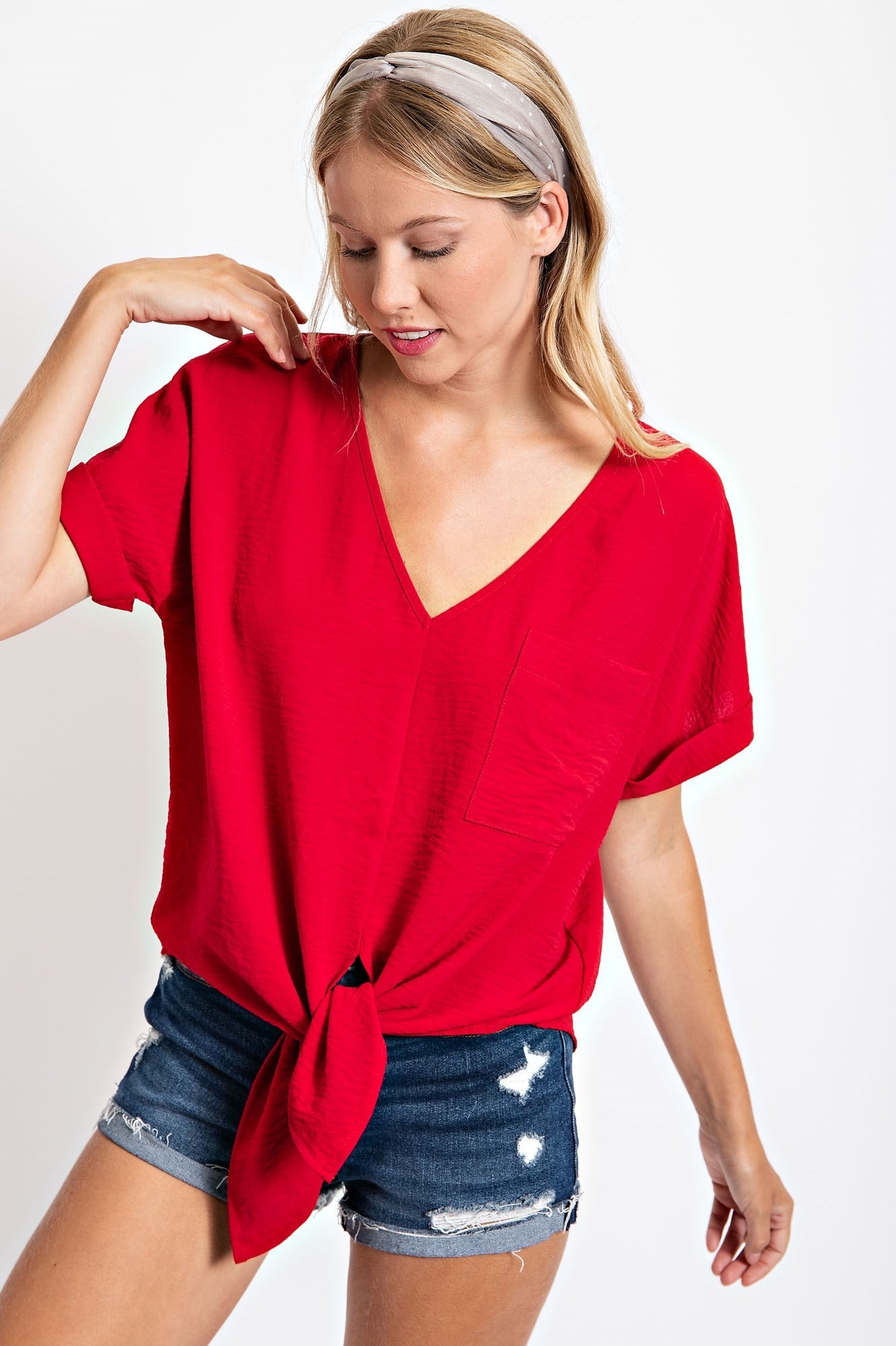FRONT KNOT LOOSE FIT TOP