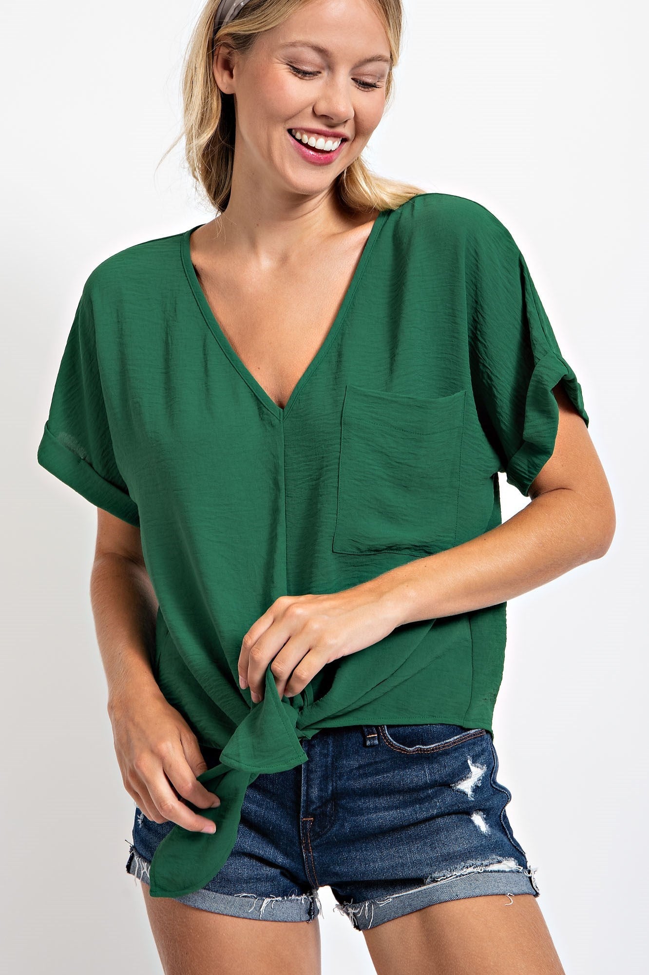 FRONT KNOT LOOSE FIT TOP