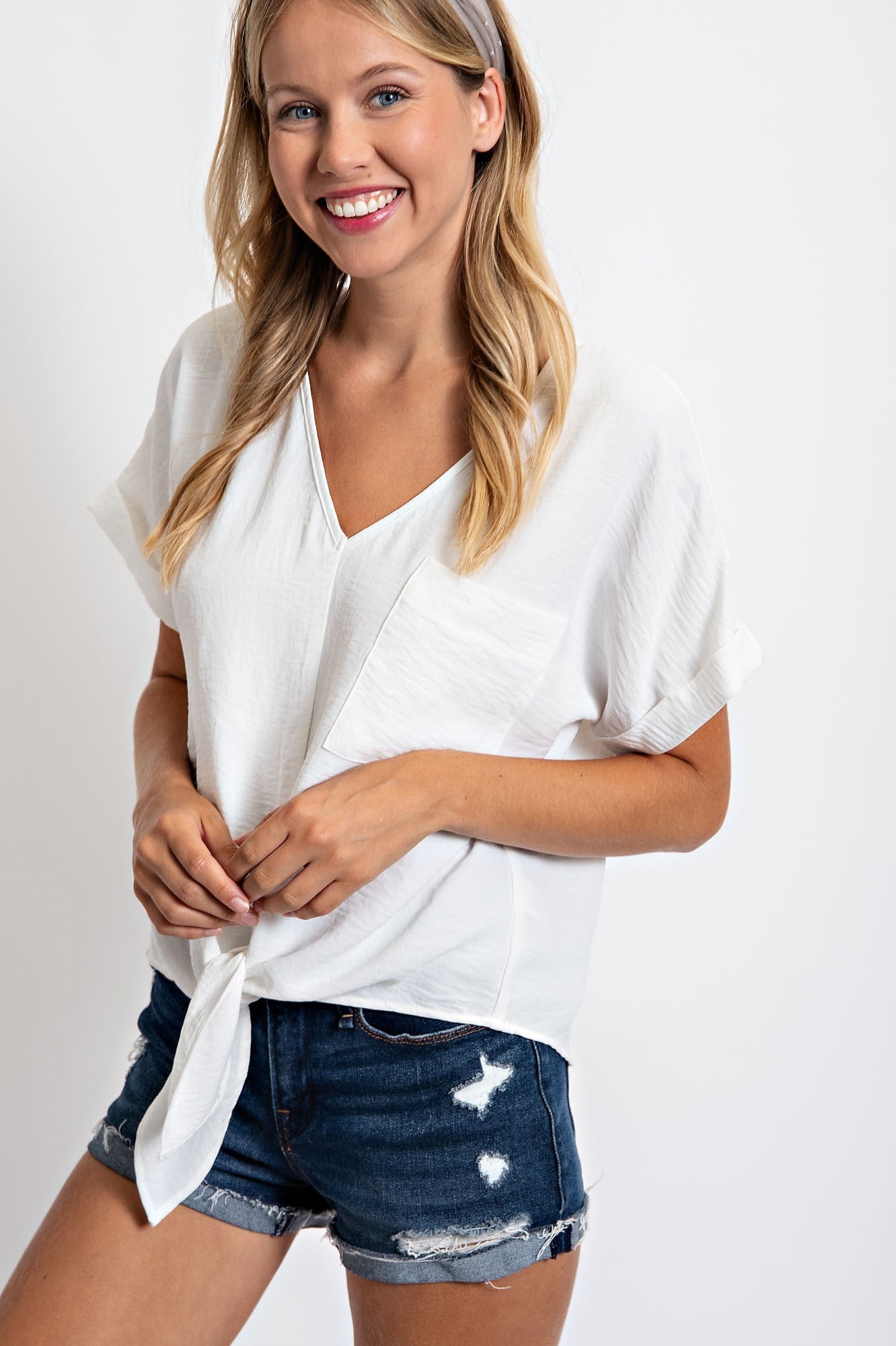 FRONT KNOT LOOSE FIT TOP