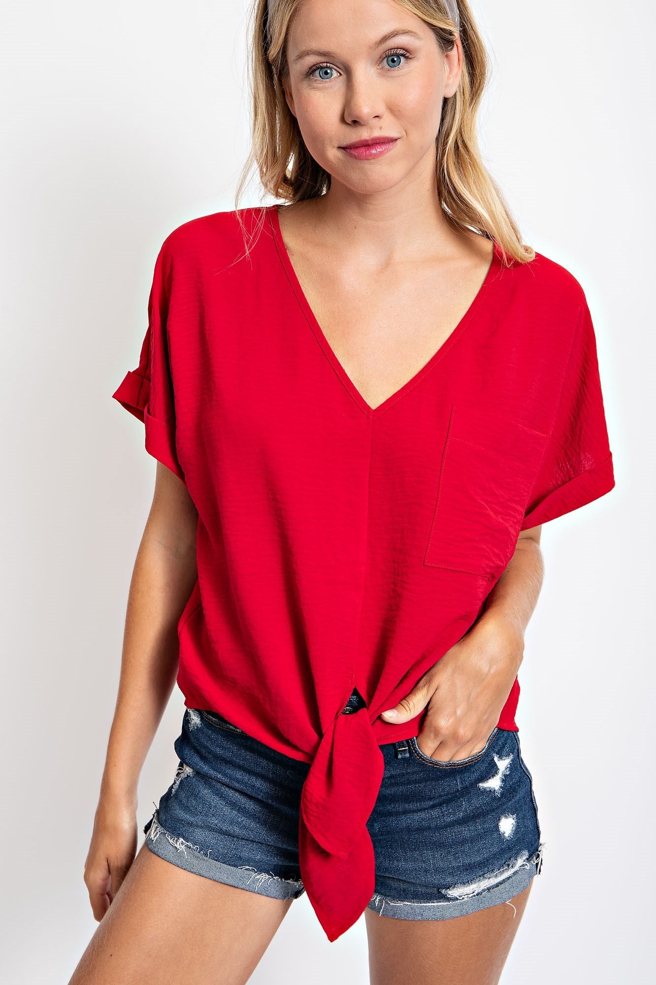 FRONT KNOT LOOSE FIT TOP