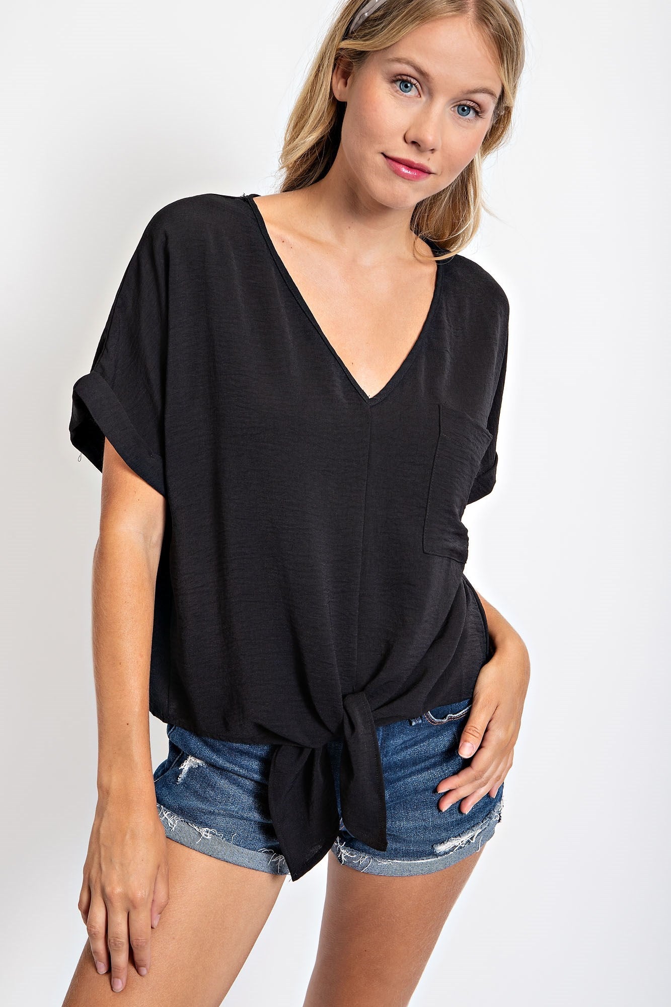 FRONT KNOT LOOSE FIT TOP