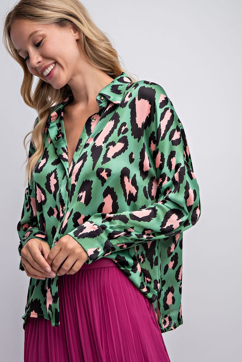 HEART SHAPED LEOPARD PRINT SHIRTS