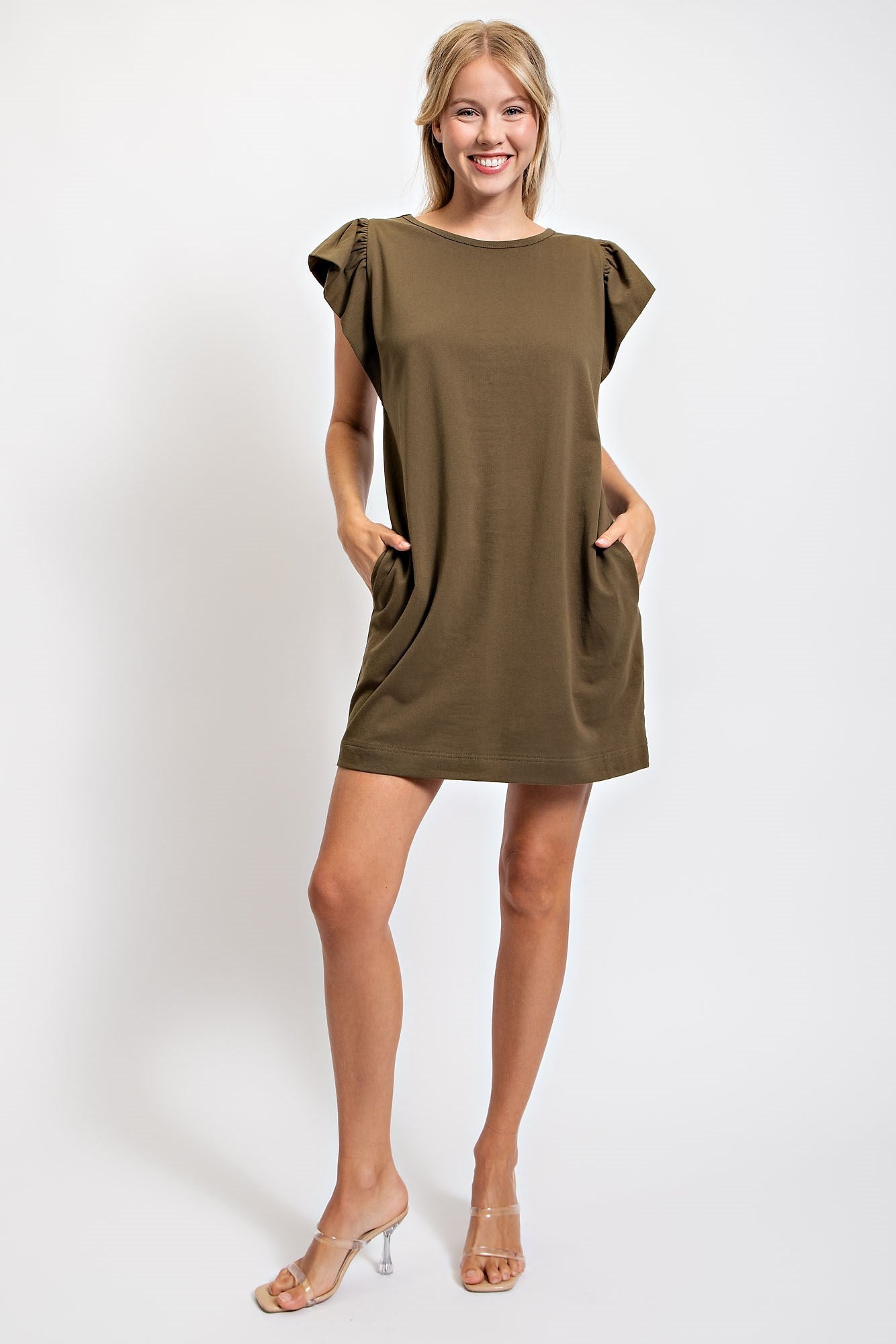 COTTON MINI SHIFT DRESS