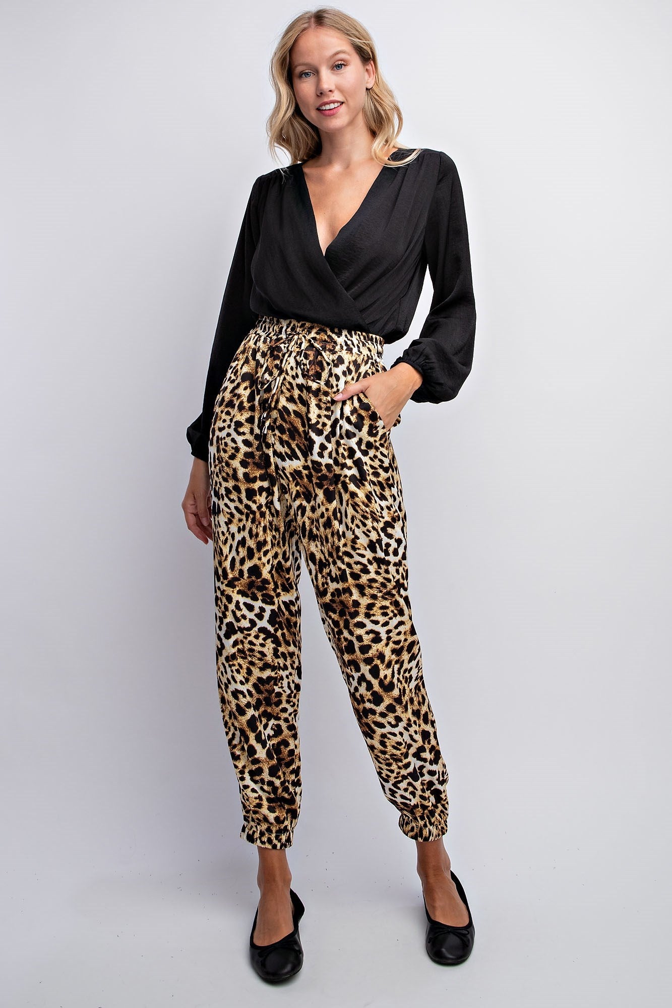 LEOPARD PRINT JOGGER PANTS