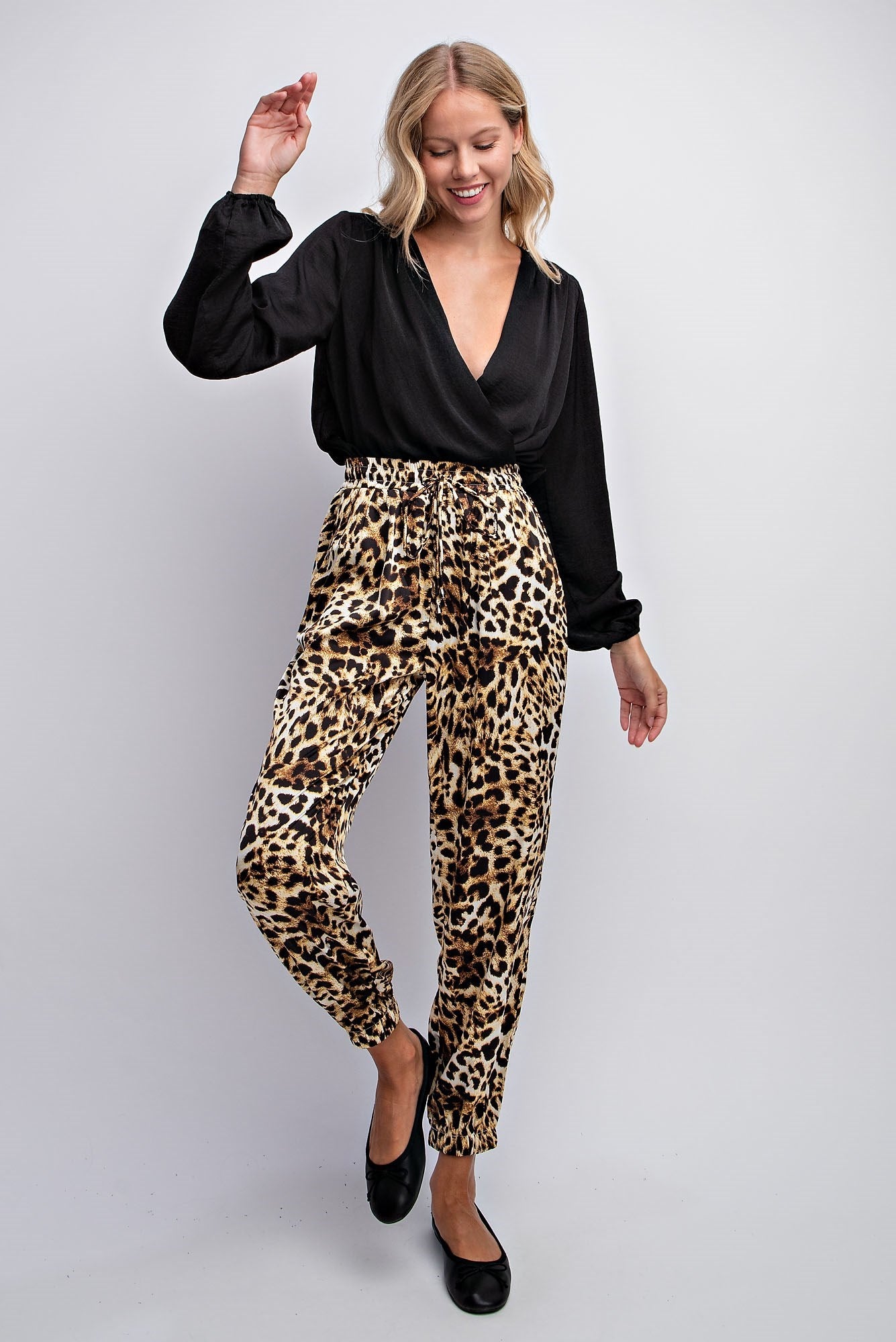 LEOPARD PRINT JOGGER PANTS