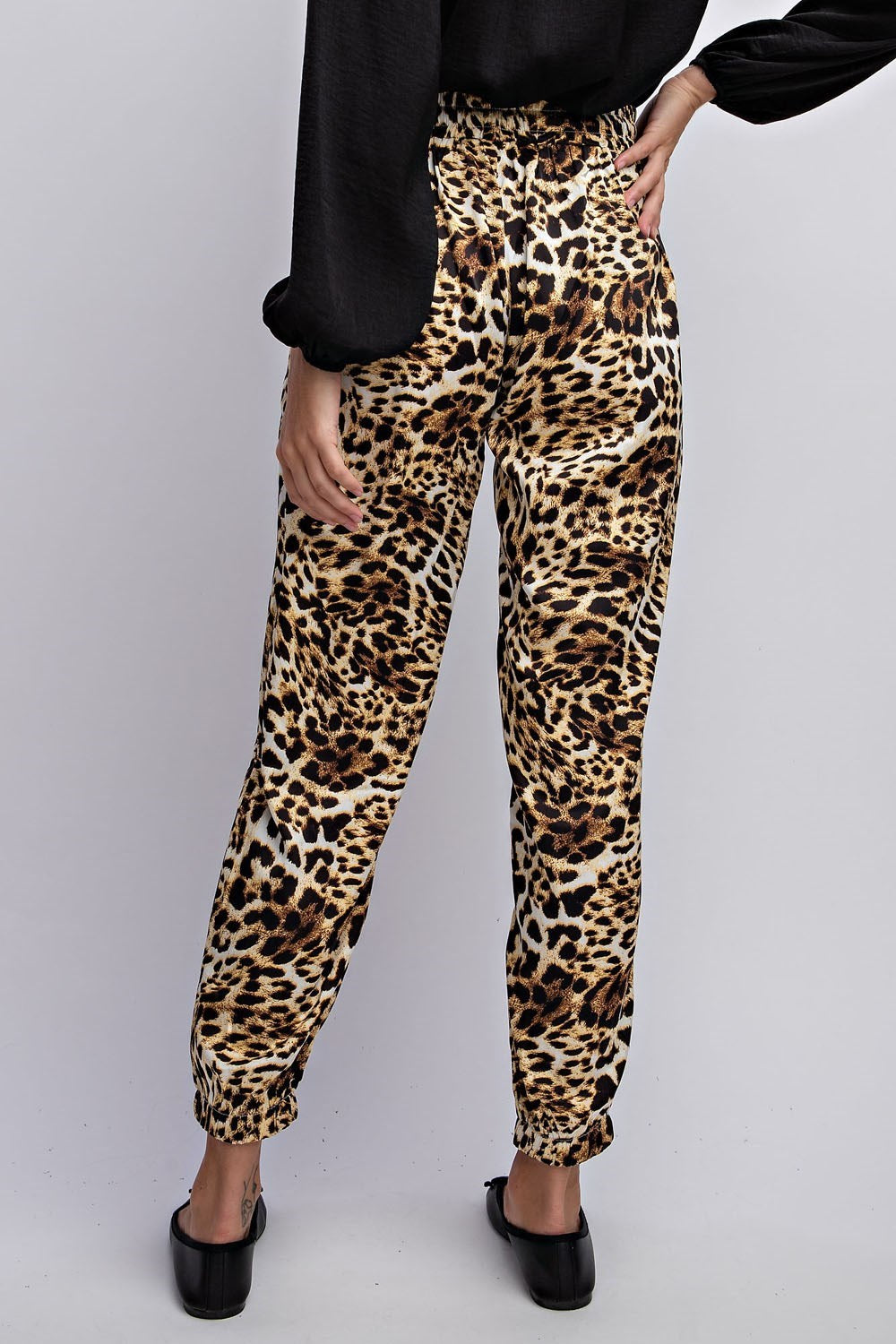LEOPARD PRINT JOGGER PANTS
