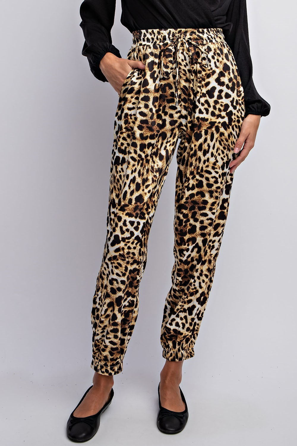LEOPARD PRINT JOGGER PANTS