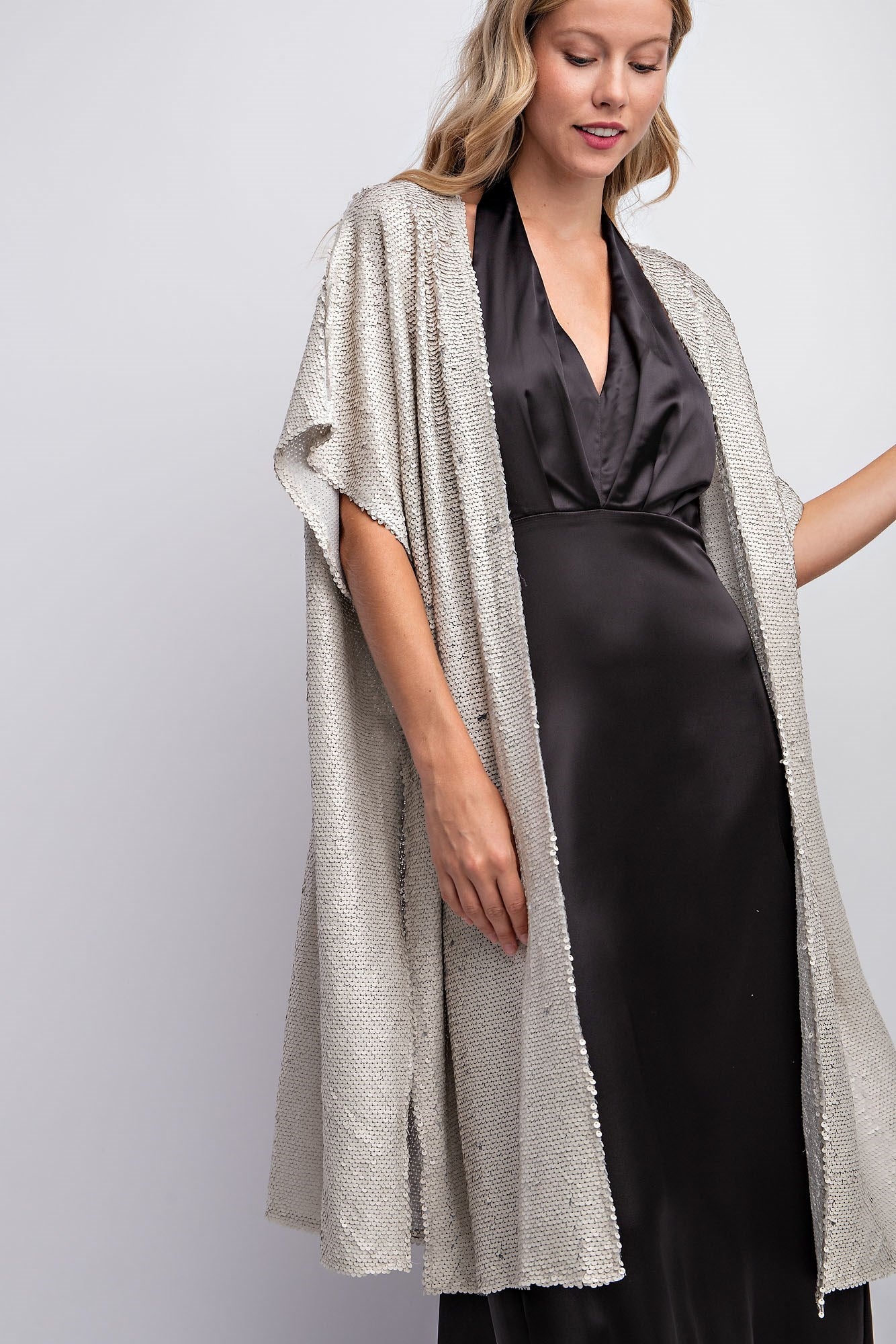 SEQUIN WATERFALL CARDIGAN
