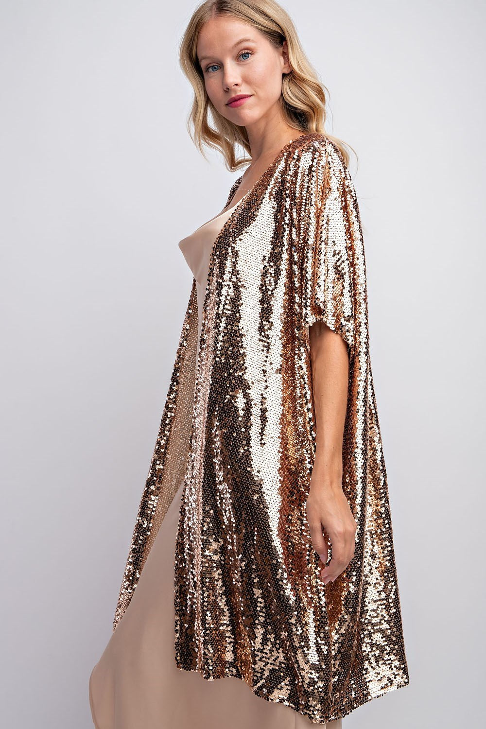 SEQUIN WATERFALL CARDIGAN