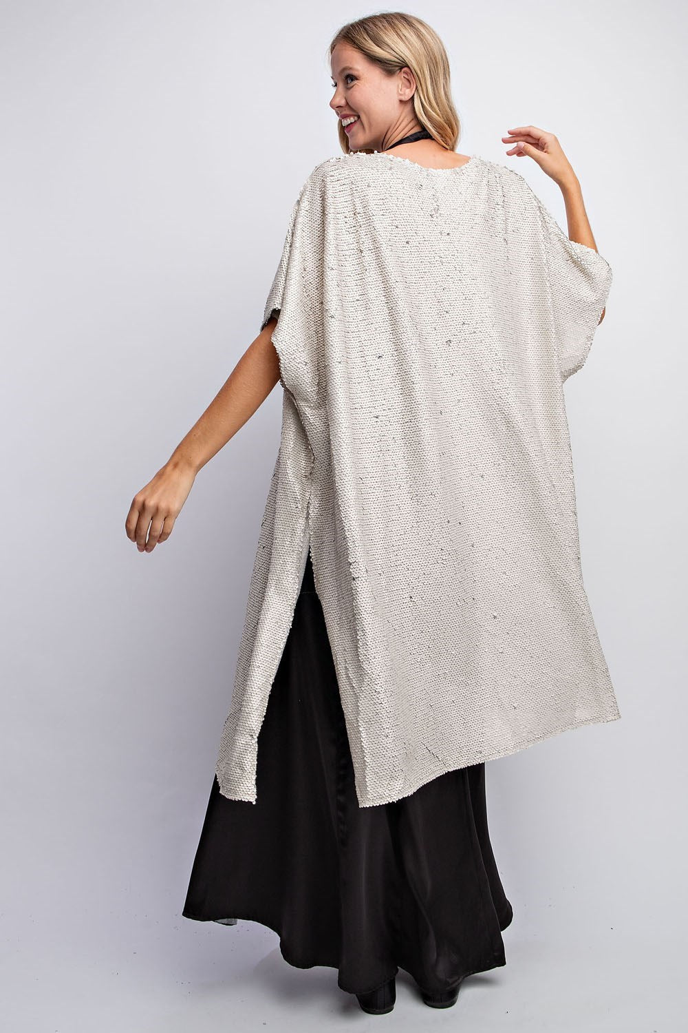 SEQUIN WATERFALL CARDIGAN