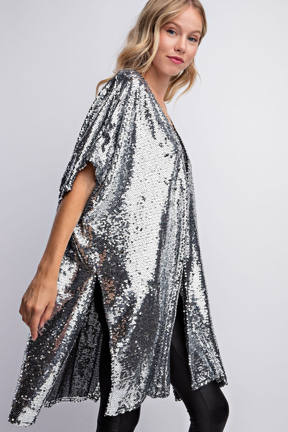 SEQUIN WATERFALL CARDIGAN