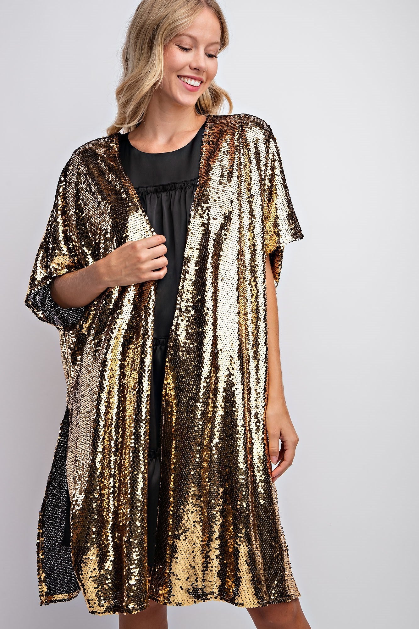 SEQUIN WATERFALL CARDIGAN