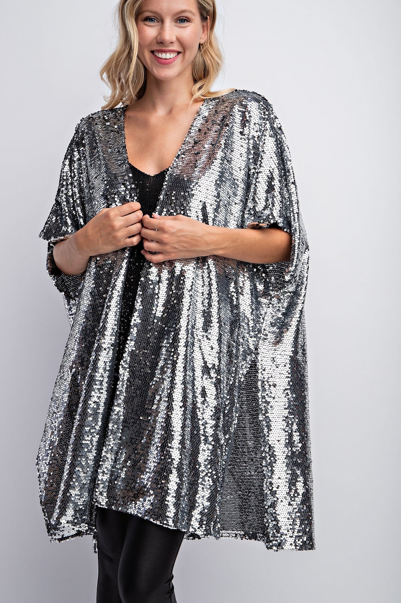 SEQUIN WATERFALL CARDIGAN