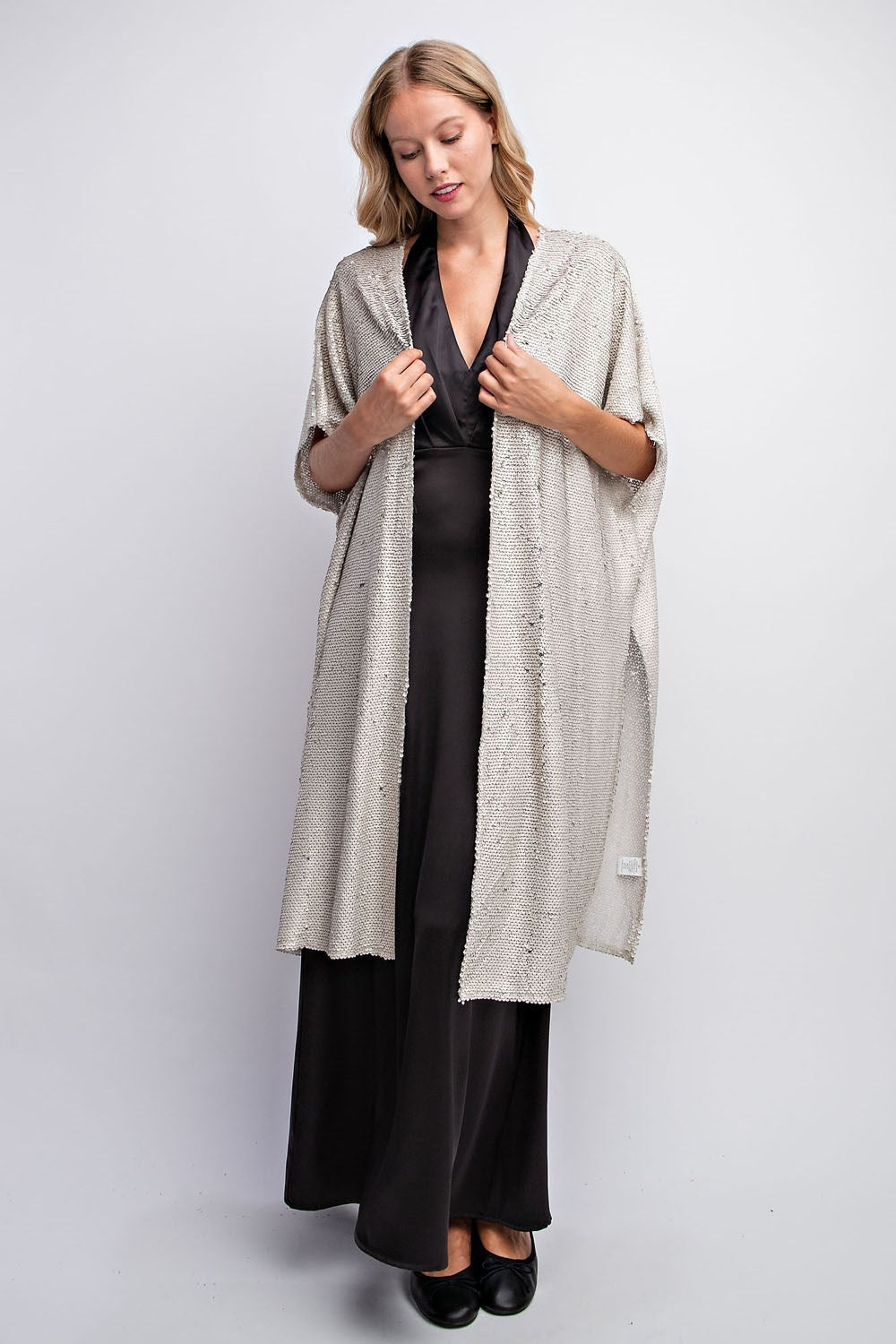 SEQUIN WATERFALL CARDIGAN