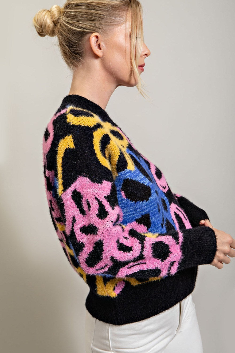 FLORAL PRINT SWEATER