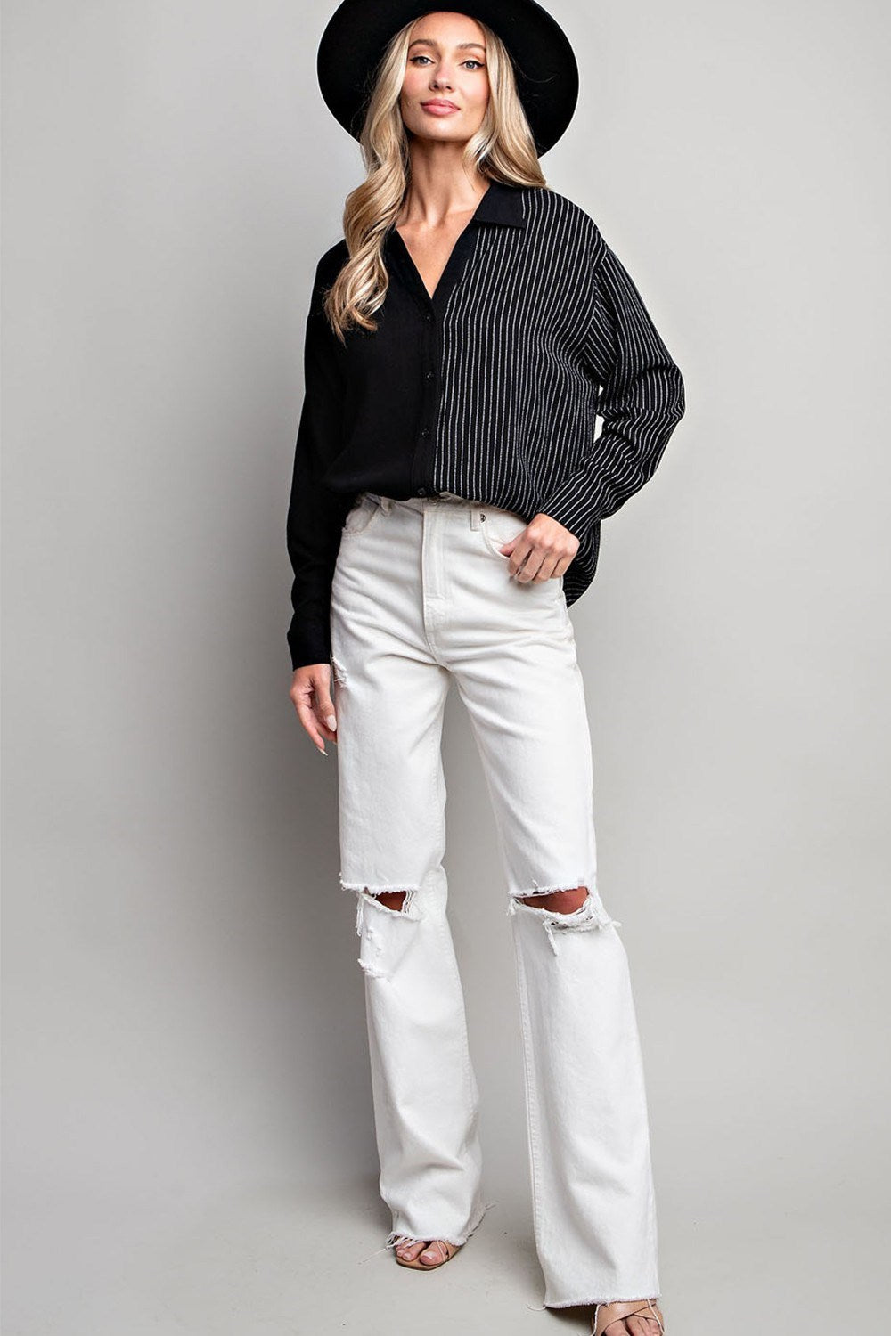 STRIPE BUTTON DOWN SHIRT
