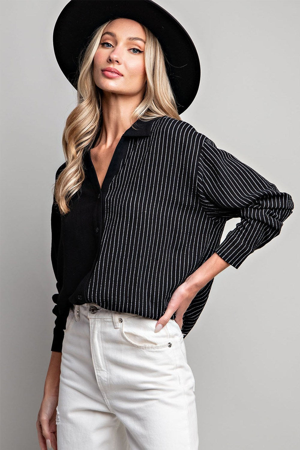 STRIPE BUTTON DOWN SHIRT