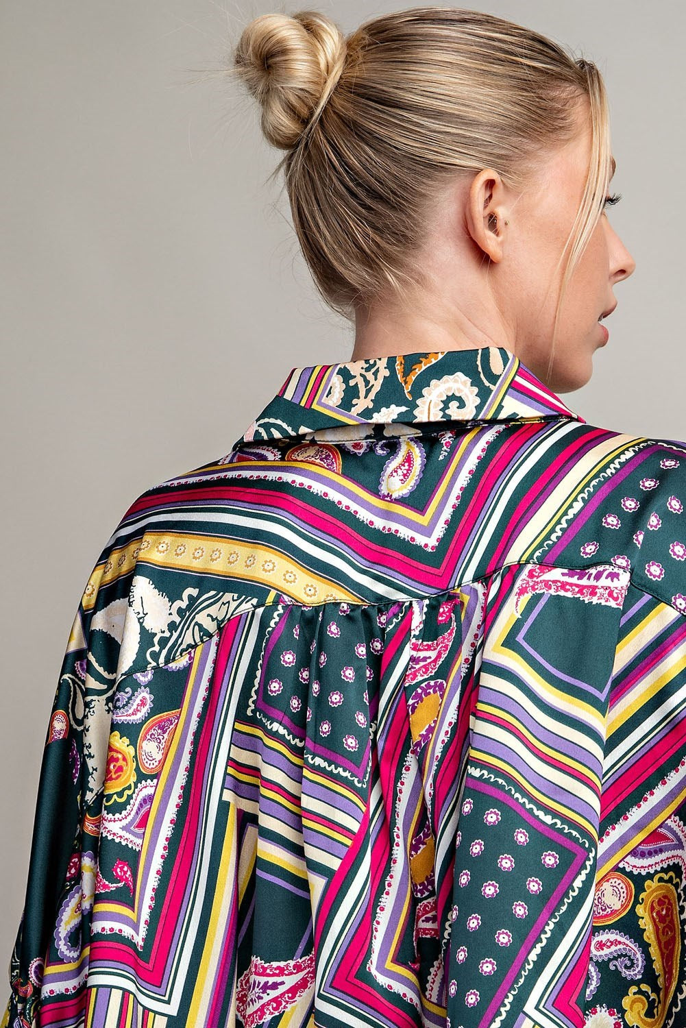 PRINTED BUTTON DOWN SHIRT
