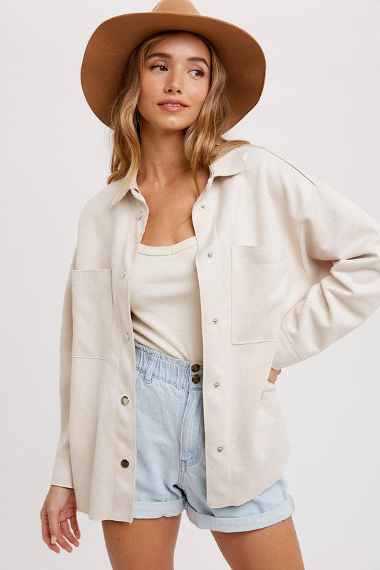 VEGAN SUEDE SHACKET