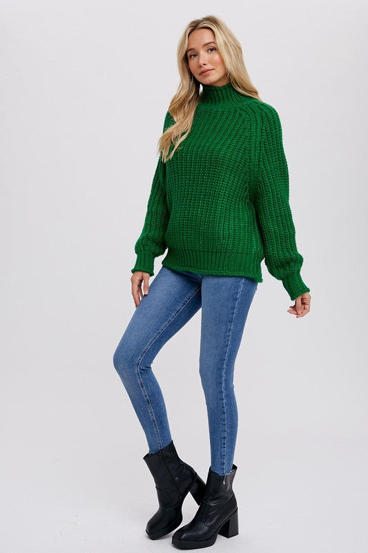 CHUNKY TURTLE NECK PULLOVER