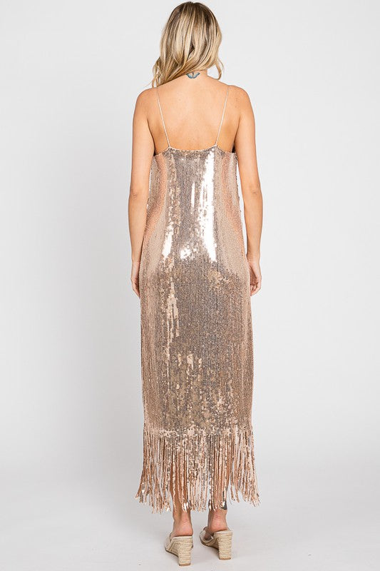 SEQUINS SLIP DRESS