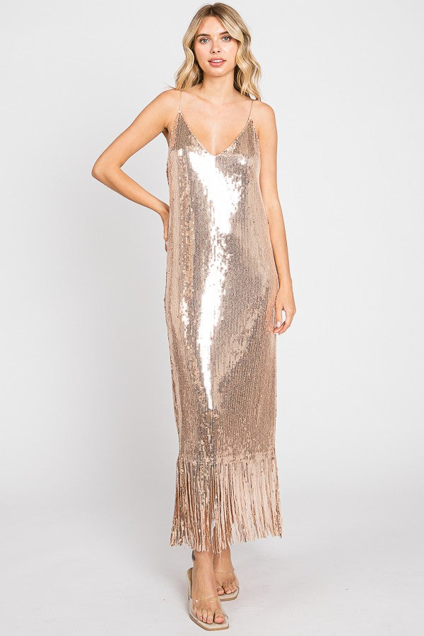 SEQUINS SLIP DRESS