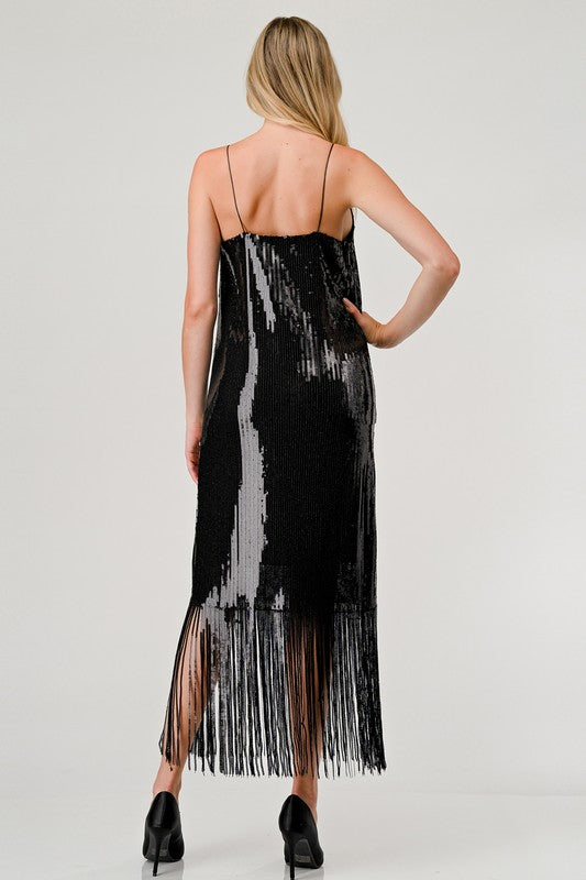 SEQUINS SLIP DRESS