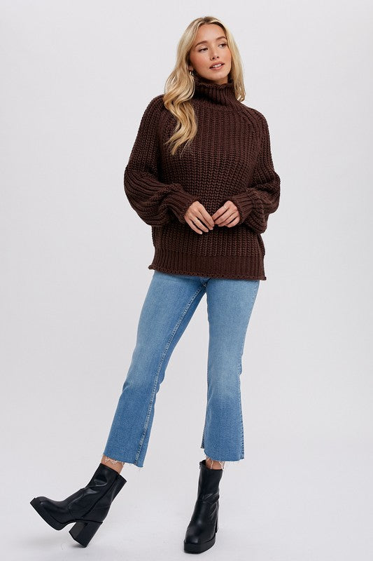 CHUNKY TURTLE NECK PULLOVER