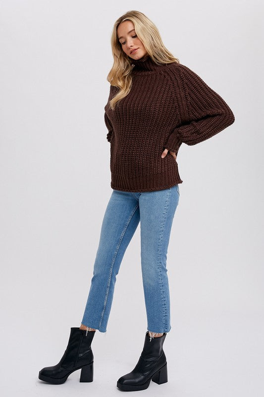 CHUNKY TURTLE NECK PULLOVER