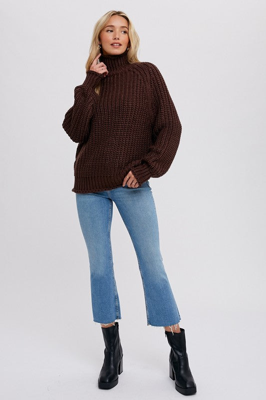 CHUNKY TURTLE NECK PULLOVER