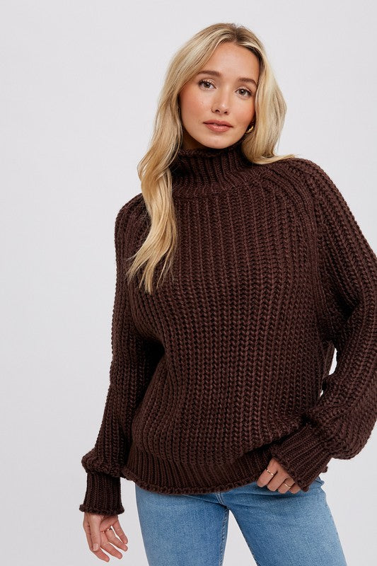 CHUNKY TURTLE NECK PULLOVER
