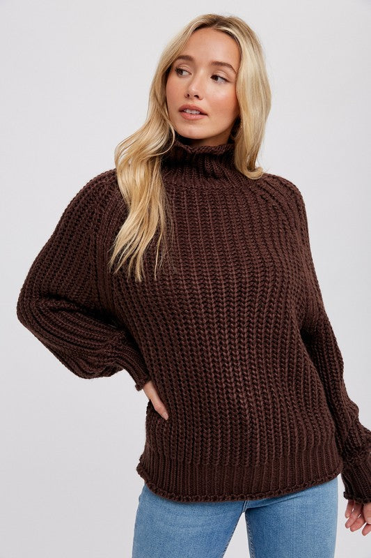 CHUNKY TURTLE NECK PULLOVER