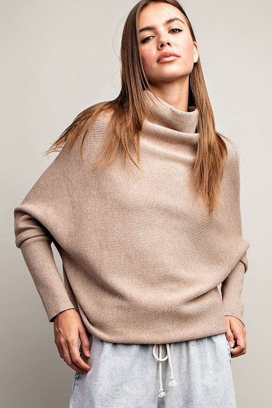 TURTLE NECK LOOSE FIT SWEATER