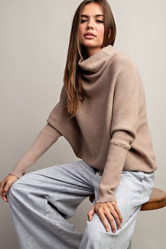 TURTLE NECK LOOSE FIT SWEATER
