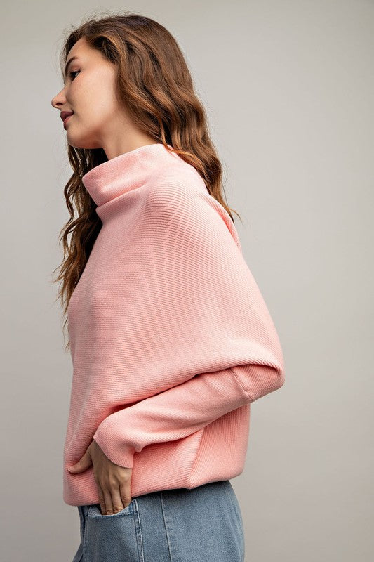 TURTLE NECK LOOSE FIT SWEATER