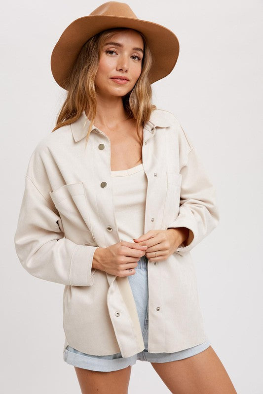 VEGAN SUEDE SHACKET