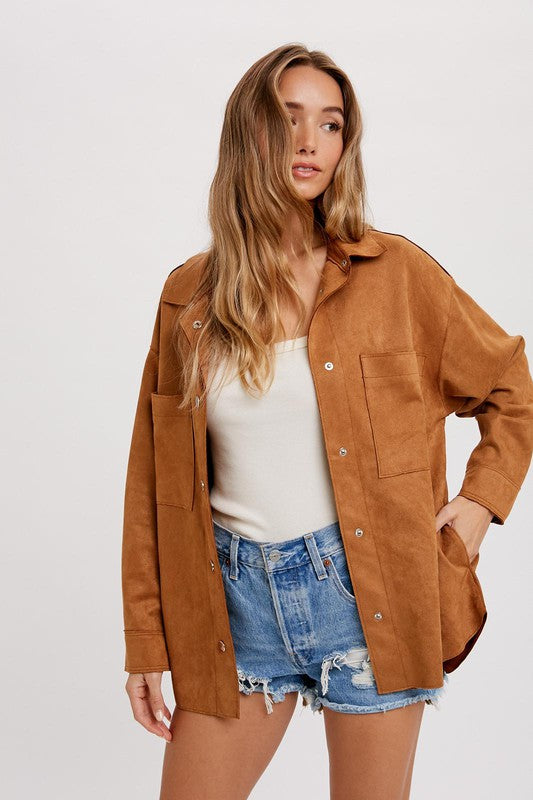 VEGAN SUEDE SHACKET