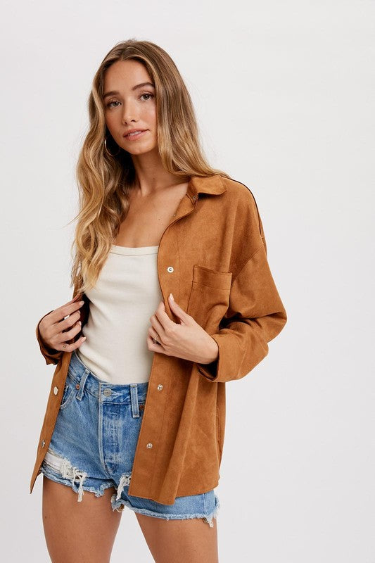 VEGAN SUEDE SHACKET