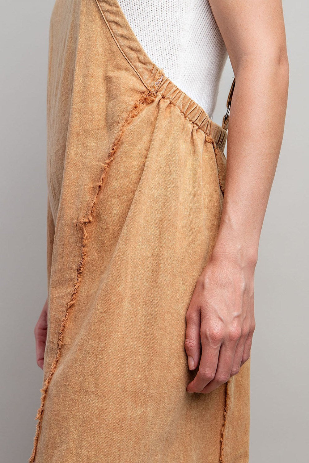 MINERAL WASHED ADJUSTABLE JUMPSUIT