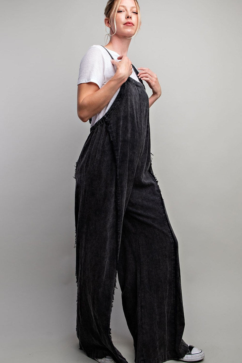 MINERAL WASHED ADJUSTABLE JUMPSUIT