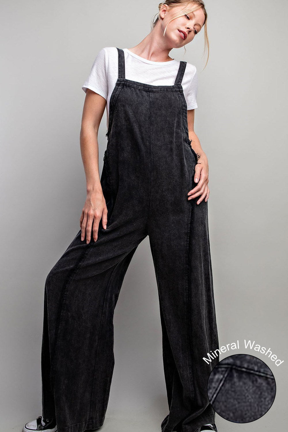 MINERAL WASHED ADJUSTABLE JUMPSUIT